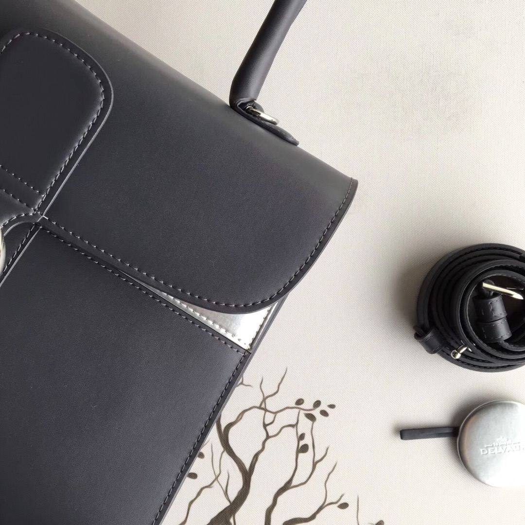 델보 브리앙 박스 GM 백 무광 블랙